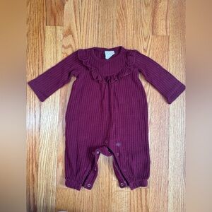 Cat & Jack Maroon Kids One Piece Footie